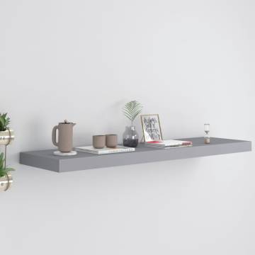 Floating Wall Shelf Grey - Stylish MDF Home Decor | HipoMarket