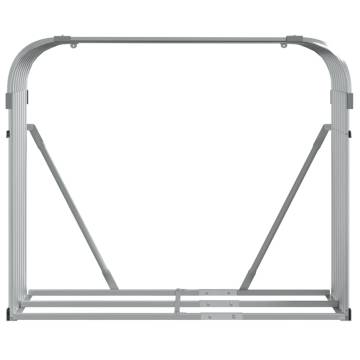 Log Holder Silver 120x45x100 cm Galvanised Steel - Durable Storage