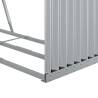 Log Holder Silver 120x45x100 cm Galvanised Steel - Durable Storage