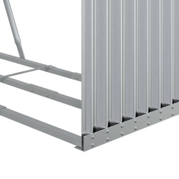 Silver Log Holder 120x45x140 cm - Galvanised Steel Storage