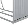 Silver Log Holder 120x45x140 cm - Galvanised Steel Storage