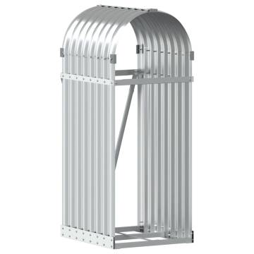 Log Holder Silver 40x45x100 cm Galvanised Steel - Hipo Market