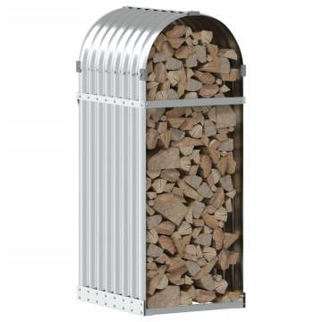 Log Holder Silver 40x45x100 cm Galvanised Steel - Hipo Market