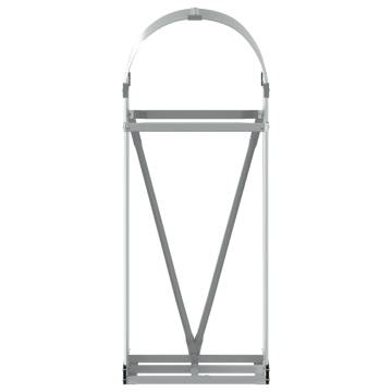 Log Holder Silver 40x45x100 cm Galvanised Steel - Hipo Market