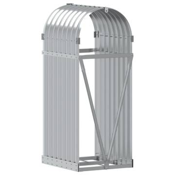 Log Holder Silver 40x45x100 cm Galvanised Steel - Hipo Market