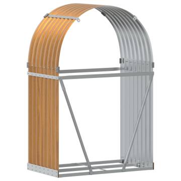 Log Holder Light Brown - Galvanised Steel Storage 80x45x120 cm