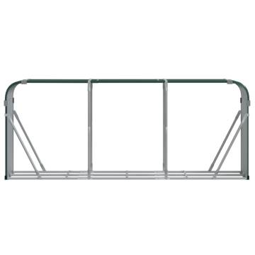 Log Holder Green 234x45x100 cm - Galvanised Steel | HipoMarket