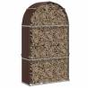 Log Holder Brown 120x45x210 cm - Galvanised Steel Storage