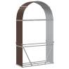 Log Holder Brown 120x45x210 cm - Galvanised Steel Storage