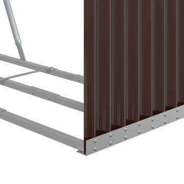 Log Holder Brown 120x45x210 cm - Galvanised Steel Storage