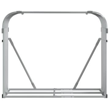 Log Holder Light Grey 120x45x100 cm | Durable Galvanised Steel