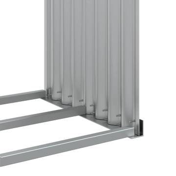 Log Holder Light Grey 120x45x100 cm | Durable Galvanised Steel