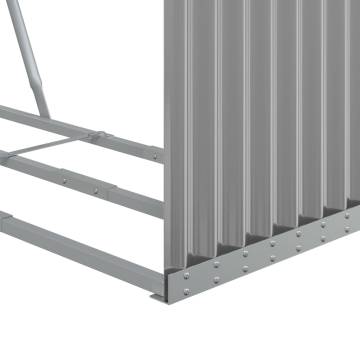 Log Holder Light Grey 120x45x100 cm | Durable Galvanised Steel