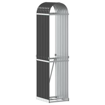 Log Holder Anthracite 40x45x170 cm - Galvanised Steel Storage