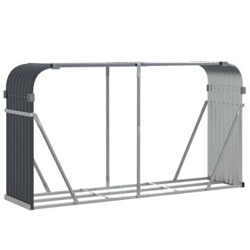 Log Holder Anthracite 180x45x100 cm | Galvanised Steel Storage