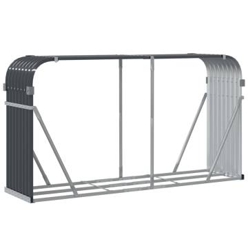 Log Holder Anthracite 180x45x100 cm | Galvanised Steel Storage