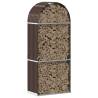 Log Holder Brown 80x45x190 cm - Durable Galvanised Steel