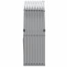 Light Grey Log Holder - 120x45x140 cm Galvanised Steel