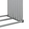 Light Grey Log Holder - 120x45x140 cm Galvanised Steel