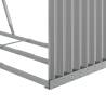 Light Grey Log Holder - 120x45x140 cm Galvanised Steel