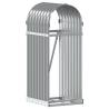 Log Holder Light Grey 40x45x100 cm Galvanised Steel | Hipo Market