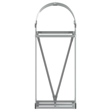 Log Holder Light Grey 40x45x100 cm Galvanised Steel | Hipo Market