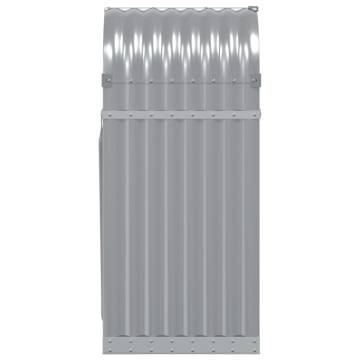 Log Holder Light Grey 40x45x100 cm Galvanised Steel | Hipo Market