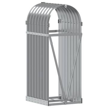 Log Holder Light Grey 40x45x100 cm Galvanised Steel | Hipo Market