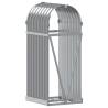 Log Holder Light Grey 40x45x100 cm Galvanised Steel | Hipo Market