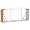 Light Brown Log Holder - Galvanised Steel 234x45x100 cm