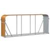 Light Brown Log Holder - Galvanised Steel 234x45x100 cm