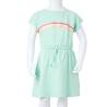 Kids' Dress with Drawstring Bright Green - Age 1.5-2