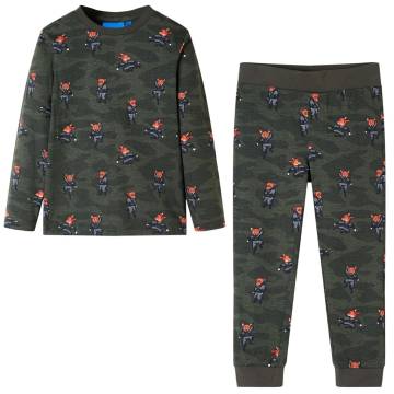 Kids' Khaki Pyjamas with Long Sleeves - Comfortable & Stylish