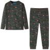 Kids' Pyjamas with Long Sleeves Khaki 104 Size 104 (3-4y) 