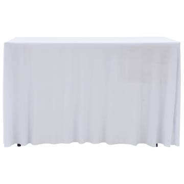 2 pcs Stretch Table Covers with Skirt - White | Hipo Market