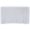 2 pcs Stretch Table Covers with Skirt - White | Hipo Market