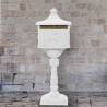 Pedestal Letterbox Aluminium Vintage Style Rustproof White Colour white 