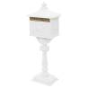 Vintage Aluminium Pedestal Letterbox - Rustproof White