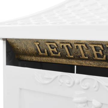 Vintage Aluminium Pedestal Letterbox - Rustproof White