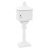 Vintage Aluminium Pedestal Letterbox - Rustproof White