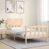 Solid Wood Bed Frame with Headboard - 100x200 cm | HipoMarket