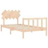 Solid Wood Bed Frame with Headboard - 100x200 cm | HipoMarket