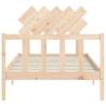 Solid Wood Bed Frame with Headboard - 100x200 cm | HipoMarket