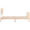 Solid Wood Bed Frame with Headboard - 100x200 cm | HipoMarket