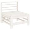 6 Piece Garden Lounge Set - White Solid Pine Wood | HipoMarket