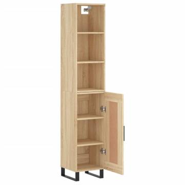 Stylish Highboard Sonoma Oak - 34.5x34x180 cm | HipoMarket