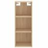 Stylish Highboard Sonoma Oak - 34.5x34x180 cm | HipoMarket