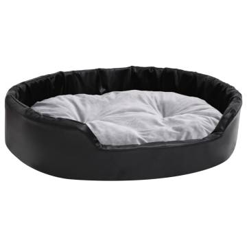 Comfortable Black & Grey Dog Bed - 90x79x20 cm Plush Design