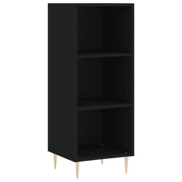 Elegant Highboard Black 34.5x34x180 cm | Durable Engineered Wood