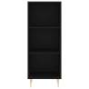 Elegant Highboard Black 34.5x34x180 cm | Durable Engineered Wood